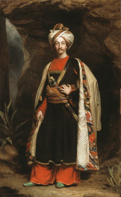 Captain Colin Mackenzie in his Afghan dress, c.1842 by James Sant